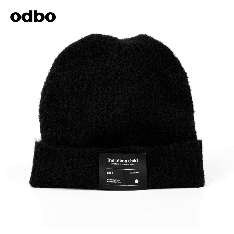 【商場同款】odbo/歐迪比歐春裝2022年新款休閒氣質針織毛線帽子