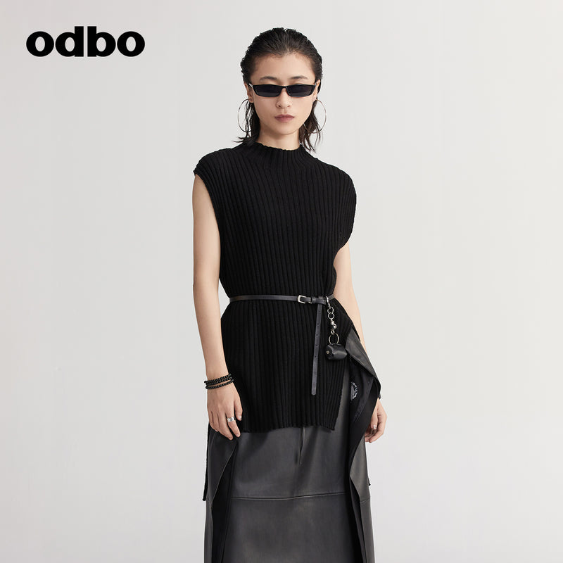 【商場同款】odbo/歐迪比歐設計感外穿毛衣女秋冬2022新款針織衫