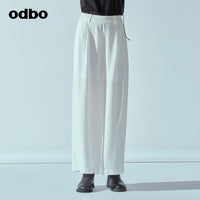 Odbo/歐迪比歐專櫃同款設計師品牌2022春女西裝闊腿褲