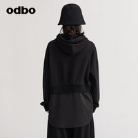 【商場同款】odbo/歐迪比歐時尚拼接衛衣女秋冬2022年新款上衣潮