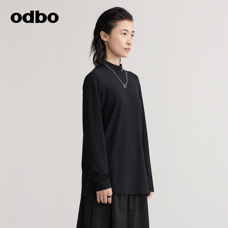 【商場同款】odbo/歐迪比歐專櫃同款設計師品牌長袖修身針織衫女