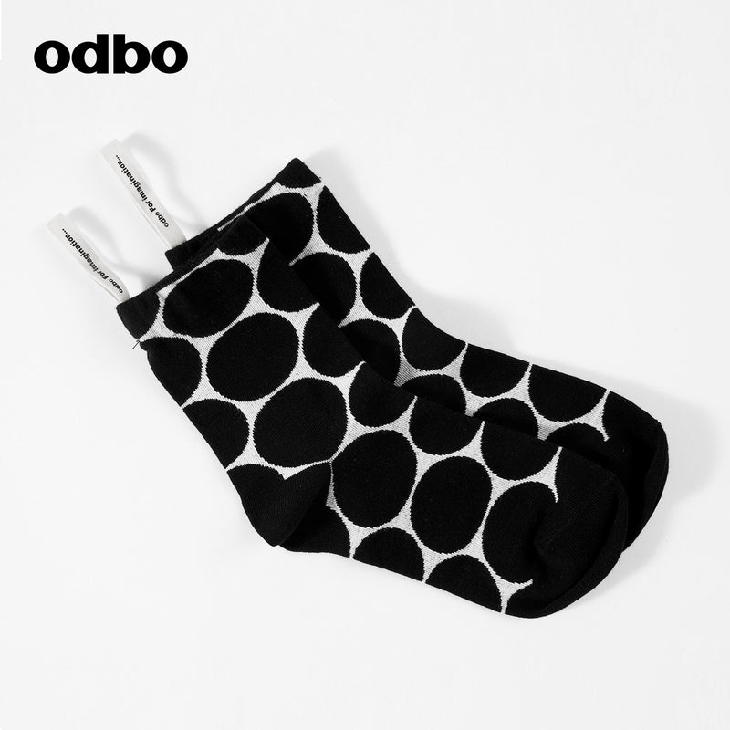 【商场同款】odbo/欧迪比欧潮牌街头潮袜全棉中筒袜袜子女春ins潮