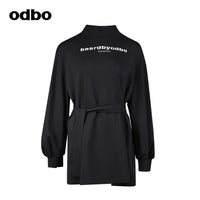 Odbo/歐迪比歐專櫃同款設計師品牌休閒收腰T恤女