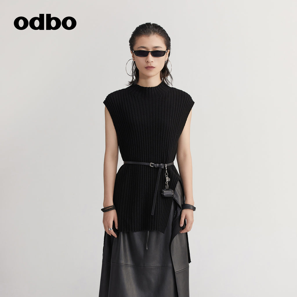 【商場同款】odbo/歐迪比歐設計感外穿毛衣女秋冬2022新款針織衫