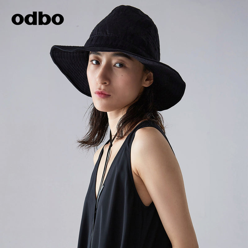 【商場同款】odbo/歐迪比歐漁夫帽遮陽帽太陽帽女防紫外線帽子
