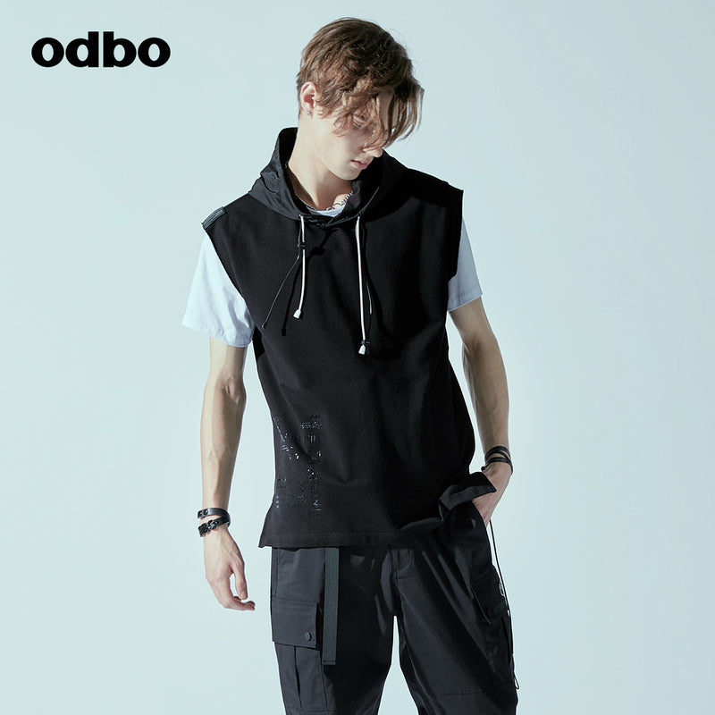 Odbo/歐迪比歐專櫃同款設計師品牌2022春男背心衛衣