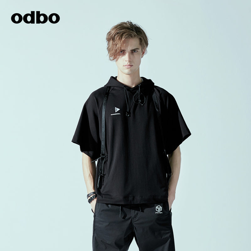 Odbo/歐迪比歐專櫃同款設計師品牌2022春男短袖衛衣