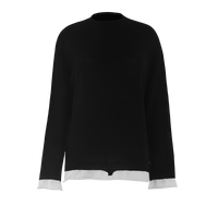 【商場同款】odbo/歐迪比歐潮牌設計感小眾針織衫女假兩件上衣ins