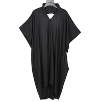 Odbo/歐迪比歐專櫃同款設計師品牌夏新款女V領兩件套襯衫連衣裙