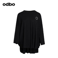 Odbo/歐迪比歐專櫃同款設計師品牌休閒寬鬆T恤女