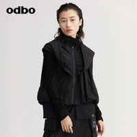 【商場同款】odbo/歐迪比歐秋冬2022新款時尚設計感斗篷背心外套