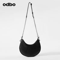 【商場同款】odbo/歐迪比歐潮牌小眾設計感真皮月牙包女時尚女包