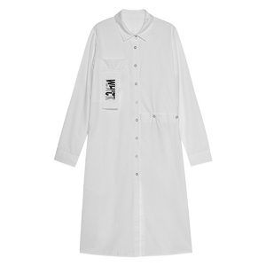 Odbo/歐迪比歐專櫃同款設計師品牌新款女簡約中長氣質襯衫外套