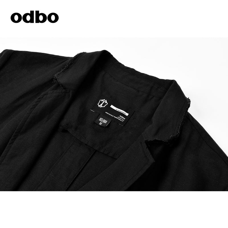 Odbo/歐迪比歐專櫃同款設計師品牌中長款百搭外套風衣