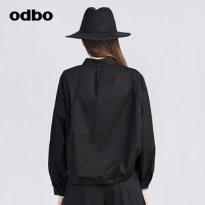 Odbo/歐迪比歐專櫃同款設計師品牌長袖襯衫女