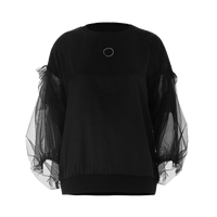 【商場同款】odbo/歐迪比歐春裝2022新款女設計感小眾網紗拼接T恤