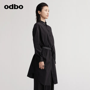 【商場同款】odbo/歐迪比歐專櫃同款設計師品牌原創設計感襯衫女