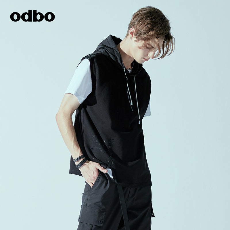 Odbo/歐迪比歐專櫃同款設計師品牌2022春男背心衛衣