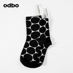 【商场同款】odbo/欧迪比欧潮牌街头潮袜全棉中筒袜袜子女春ins潮