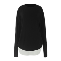 【商場同款】odbo/歐迪比歐春裝2022年新款假兩件T恤女設計感上衣