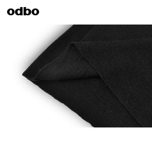 Odbo2022年秋冬季新款女裝高領長袖黑色毛衣女套頭百搭打底羊毛衫