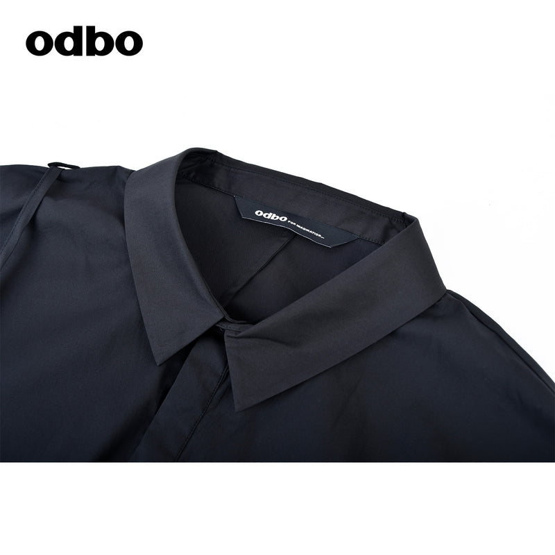 【商場同款】odbo/歐迪比歐不規則設計感襯衫女夏季2022新款上衣
