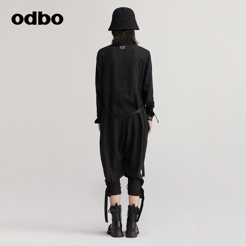 【商場同款】odbo/歐迪比歐設計師品牌長袖連體褲長褲工裝風女