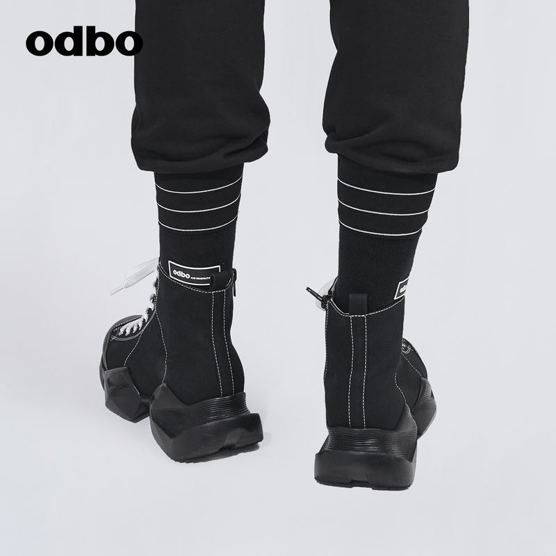 Odbo/歐迪比歐專櫃同款設計師品牌高幫鞋女休閒鞋