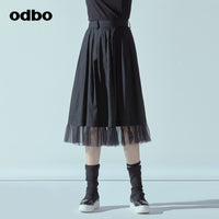 Odbo/歐迪比歐專櫃同款設計師品牌2022春百搭半身裙