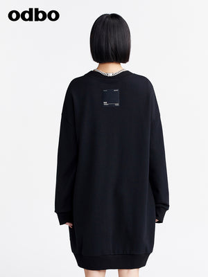 Heardbyodbo秋冬2022年新款女黑色衛衣女設計感小眾寬鬆針織上衣