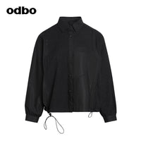 Odbo/歐迪比歐專櫃同款設計師品牌長袖襯衫女